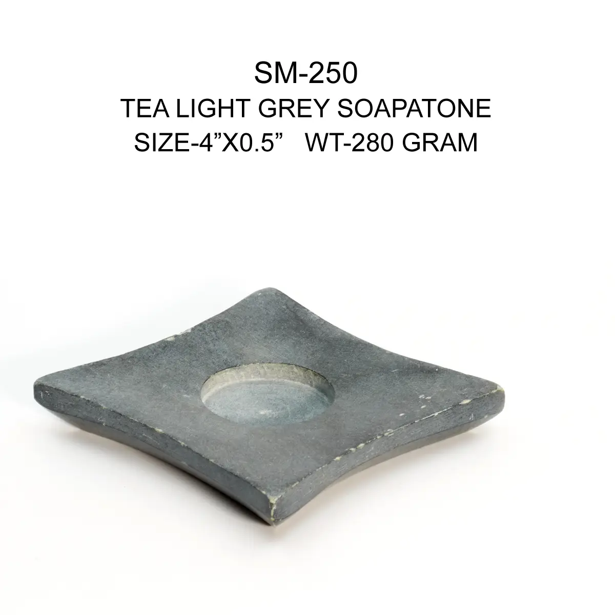 TEA LIGHT GREY SOAPSTONE